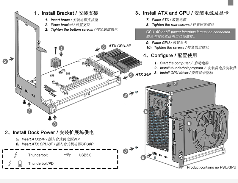 TH3P4G3mini-Typ-C-4-Kompatibles-GPU-Dock-Grafikkarte-USB30-Erweiterte-PCI-E-X16-Schnittstelle-mit-AT-2018034-12